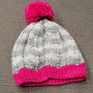 Hand knit baby beanie